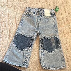 GAP Denim heart Patchwork Jeans